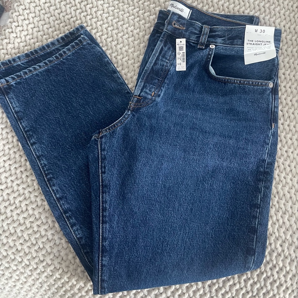 Madewell Women's Straight Leg Jeans - Dark Blue